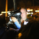 Demonstrators speak to a CNN crew outside the Ferguson, Mo., police station on Oct. 22, 2014, in the wake of 18-year-old Michael Brown's death.
Scott Olson/Getty Images